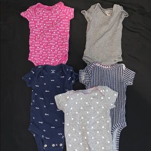 Five , 3month onesies